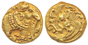 Western Gangas (10th-11th century AD), Gold Gajapati Pagoda, 3.88g, obv, caparisoned eleph