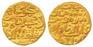 Mahmud bin Muhammad Tughluq, Gold Tanka, 11.09g, AH 752, Yamin amir al-mu minin legend (G&