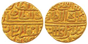 Ghiyath Shah as Heir Apparent (AH 860-873; 1456-1469 AD), Gold Tanka, 10.74g, Dar-ul-Mulk 