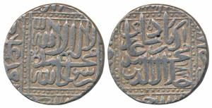 Akbar, Silver Rupee, 11.32g, Ahmedabad Mint (mint off flan), AH 981, Kalima type, legend w