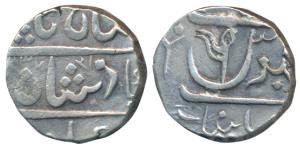 Gulshanabad Nasik Mint, Silver Rupee, 10.83g, in the name of Shah Alam II, Nagri ‘Ra’ with