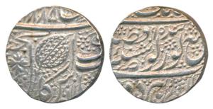 Amritsar Mint, Silver Rupee, 11.14g, Nanakshahi Couplet, Frozen Year VS 1885, actual year 