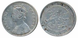 Mangal Singh (AH 1291-1310, 1874-1892 AD), Silver Rupee, 11.48g, Calcutta Mint, with the n
