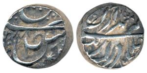 Karam Singh (AH 1229-1261; 1813-1845 AD), Silver Rupee, 11.09g, Branch at left (KM 30.1). 