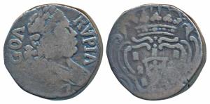 Goa, Joao VI, Silver Rupia, 10.6g, obv. head right, inverted A instead of V in RVPIA, rev.