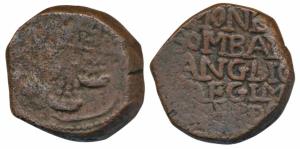 Bombay Copper Pice or Copperoon, 13.95g, obv. shield of arms of the East India Company wit