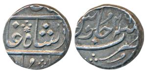 Surat Mint, Silver Rupee, 11.55g, in the name of Shah Alam II, RY 46, Privy mark 6, issue 