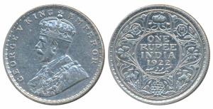 George V, Silver Rupee, 1922, Bombay Mint (Prid 228). Very Fine.