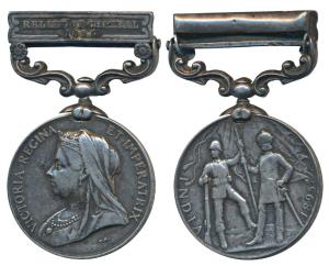 India Medal, Victoria, Silver, Relief of Chitral 1895 bar, awarded to 3445, Sepoy Nagina S