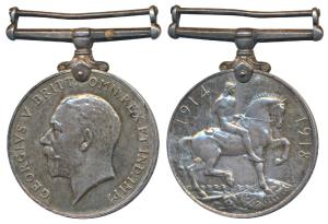 British War Medal 1914-18, George V, Silver, awarded to 637 Private D H. Karanjia Bombay B