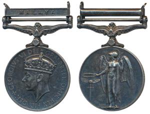 General Service Medal, George VI, Silver, Malaya bar, awarded to 8813 LC (Labour Corps) Ka