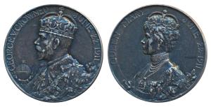 George V Coronation Medal, Silver, 12.5g, obv, crowned bust of George V; rev. crowned bust