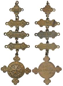 St. John Ambulance Association, Copper Medal, with 3 bars of different years from 1951, 19