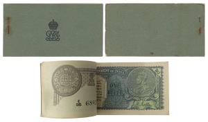 George V, Rupee 1, complete Booklet of 25 notes, 2nd issue, 1935, signed J. W. Kelly, the 