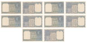 George VI, Rupee 1, 1944, signed C. E. Jones, serial number in green, in order of consecut