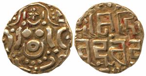 Gahadavalas of Kanauj (1114-1154 AD), Govinda Chandradeva, Gold 4 ½ Masha, 4.21g, obv. God