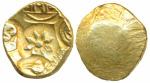 Yadavas of Devagiri, Ramachandra Deva (1270-1311 AD), Gold Gadyana / Padma Tanka, 3.82g, P