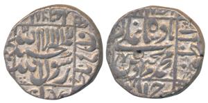 Murad Bakhsh (AH 1068; 1656 AD), Silver Rupee, 11.49g, Surat Mint (out of flan), (KM 272.3