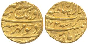 Aurangzeb (AH1068-1118; 1658-1707AD), Gold Mohur, 10.94g, Lahore Mint, AH 1112/44 (KM 315.