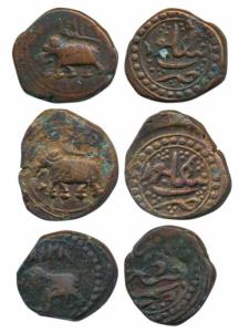 Tipu Sultan (AM 1215-1227; 1787-1799 AD), Copper ½ Paisa (3), 5.52g, Bengalur Mint, AM 121