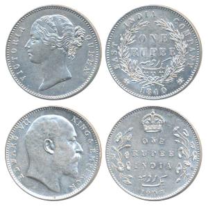 Victoria Queen, 1840, divided legend, Calcutta / Bombay Mint, W.W. raised, 28 Berries, (Pr