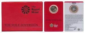 Great Britain, Elizabeth II, Gold ½ Sovereign, 4g, 2014, Sovereign Series, obv. fourth cro