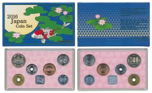 Japan, Uncirculated Set, 1 yen to 500 yen, 2016, Japan Mint. Within original packaging. (6