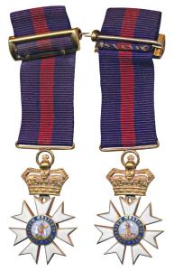 Distinguished Order of St. Michael and St. George, Miniature Breast Badge, a star surmount