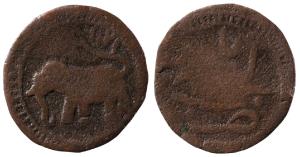 Tipu Sultan, Copper Paisa, 10.36g, Salamabad Mint, AM 1216 (KM 133). Fine.