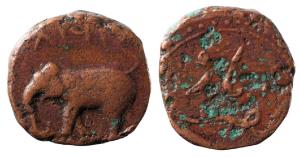 Tipu Sultan, Copper Paisa, 11.28g, Zafarabad Mint, AM 1218 (KM 143). Very Fine+, Rare.