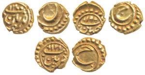 Tipu Sultan, Gold Fanam (3), Patan Mint, AM 1199, 1200 and 1216 (KM 128.1). Extremely Fine