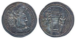 Sasanian, Shahpur I, Silver Drachm, 3.1g, Mint I ("Ctesiphon"), obv. elaborate diademed an