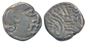 Kalachuris of Mahishmati, Krishnaraj (c. 5th century AD), Silver Drachma, 1.85g, obv. bust