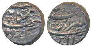 Jahangir, Silver Rupee, 11.43g, Burhanpur Mint, Din Panah type (KM 149.10). Nice dark toni