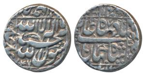 Shah Jahan, Silver Rupee, 10.85g, Multan Mint, AH 1047/10, legend within square area (KM 2