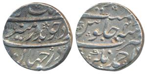 Aurangzeb (AH1068-1118; 1658-1707AD), Silver Rupee, 11.46g, Ahmednagar Mint, AH 1115/47, c