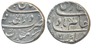 Shah Alam Bahadur, Silver Rupee, 11.42g, Dar-ul-Khilafat Shahjahanabad Mint, AH 1121/ 3 (K