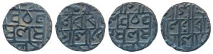 Prana Narayana, Silver ½ Tanka (2), cross mark below ‘na’ of Narayana (RB 52, 54). About E