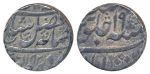 Murshidabad Mint, Silver Rupee, in the name of Shah Alam II, AH 1192/19, crescent mint mar