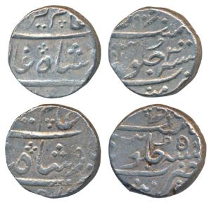 Mumbai Mint, Silver Rupee (2), 11.52g & 11.56g, in the name of Alamgir II, RY 3 & AH 11XX/