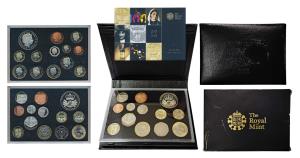 Great Britain, Elizabeth II, 2010 Proof set of 13, 5 Pounds, 2 Pounds (2), Pound (3), 50, 