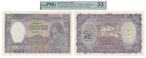 George VI, Rupees 1000, 1st issue, 1938, Calcutta, signed J. B. Taylor, (J&R 4.8.1B). Grad