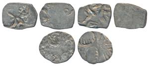 Archaic Punch Marked Coinage, attributed to Kosala Janapada, Silver Vimshatika, various sy