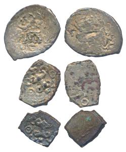 Archaic Punch Marked Coinage, attributed to Saurashtra Janapada (c. 450-300 BC), Silver ¼ 