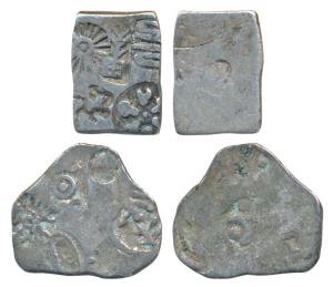 Archaic Punch-marked Coinage, attributed to Magadha Janapada, Silver Karshapana, 2.72g & 3