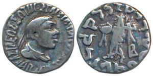 Indo-Greeks, Baktria, Apollodotus II (c. 110-80 BC), Silver Drachm, 2.38g, obv. diademed a
