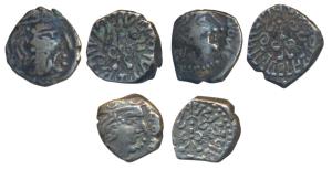 Kumaragupta (414-455 AD), Silver Drachma (3), obv. bust of ruler to right, rev. stylized G
