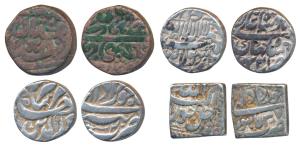 Jahangir, Silver Rupee, Tatta Mint, Month Khurdad, RY 20 (KM 145.17); Shah Jahan, Bhakkar 