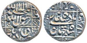 Shah Jahan, Silver ½ Rupee, 5.65g, Surat Mint, RY 3 (KM 218.2). About Extremely Fine.