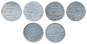 Farrukhabad Mint, Silver Rupee (3), in the name of Shah Alam II, RY 45, all different, pla